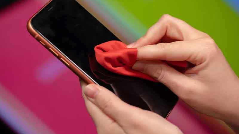Do not clean the phone with sanitizer otherwise there may be a short circuit the right way to clean