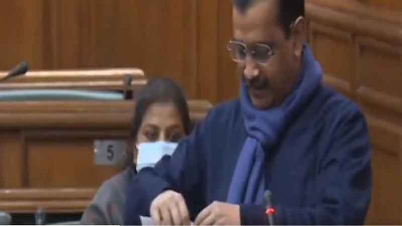 One day special session: Kejriwal torn copy of new agricultural law in Delhi assembly