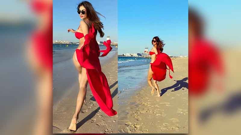 Mouni Roy wearing red color bikini shared pictures on social media, viral