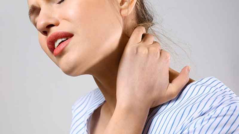 Migraine pain can reach the neck