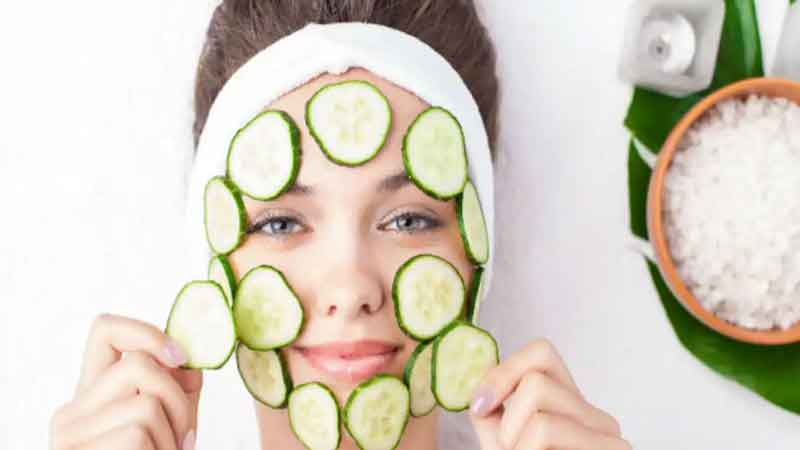 DIY Cucumber Face Pack Cucumber will give freshness, shining face like this
