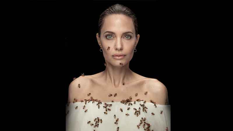 Hollywood actress Angelina Jolie got a strange photoshoot done