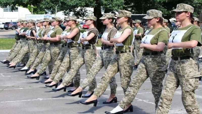 Ukraine has got its women soldiers Parade in High Heels, getting criticism