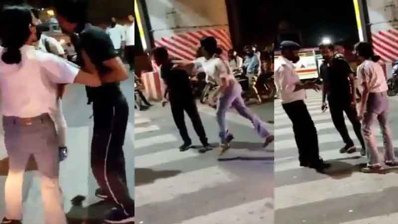 In Lucknow, a woman beat up a cab driver on the road, know what is the matter