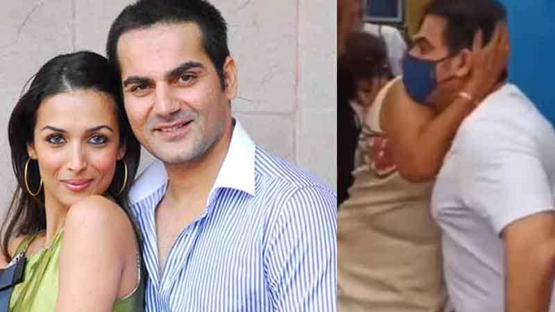 Arbaaz again seen together after divorce - Malaika, actress's mother KISS to EX son-in-law