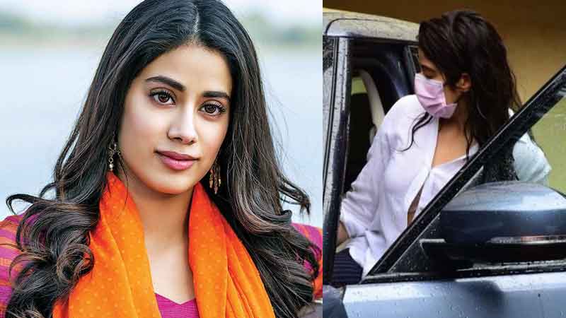 Jhanvi Kapoor becomes victim of Oops moment, buttoning open shirt while sitting in car