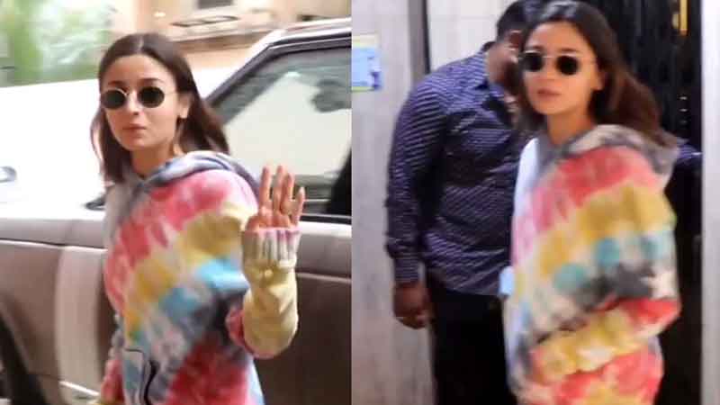 Alia Bhatt got down from the car wearing colorful clothes, people gave a lot of taunts after seeing the tantrums