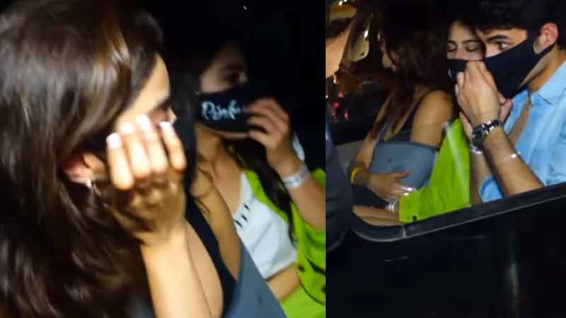 Why was Sara-Jhanvi forced to go home from the van, hid her face as soon as she saw the camera