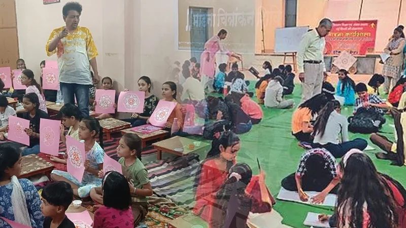 Mandana Art Workshop organized at Bal Bhavan Indore: Children's creativity gets a new dimension